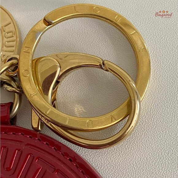 Authentic LOUIS VUITTON Red Gold Trunks & Bags Key Chain Bag Charms - Picture 5 of 12